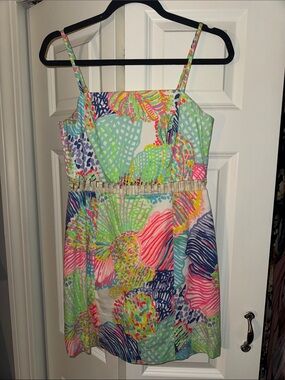 Lilly Pulitzer Multi-Color Floral Print Mini Romper
